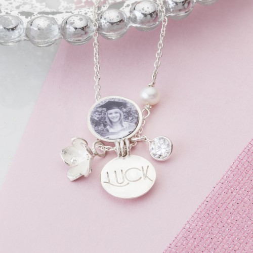 Good Luck Charm necklace, wishes of luck and happiness to the wearer