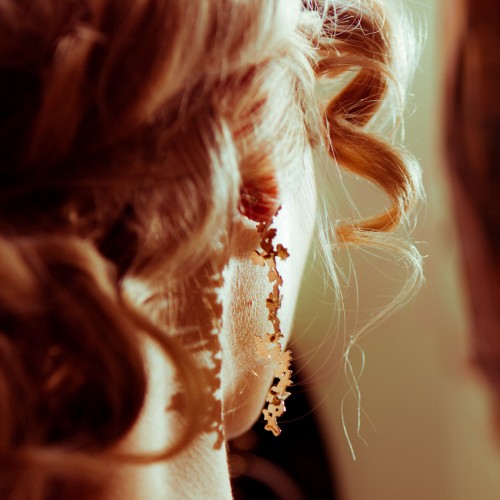 Decorative lace drop earrings