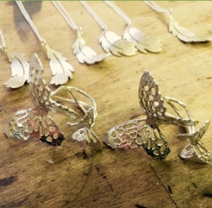 Butterfly Rings and Feather Pendants for the BFI Awards