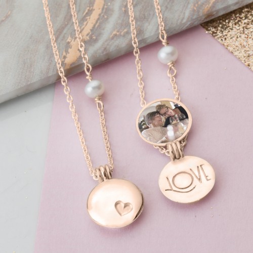 Locket set with photo for Mother and Daughter
