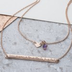 Love you to the moon and back silver layered necklace