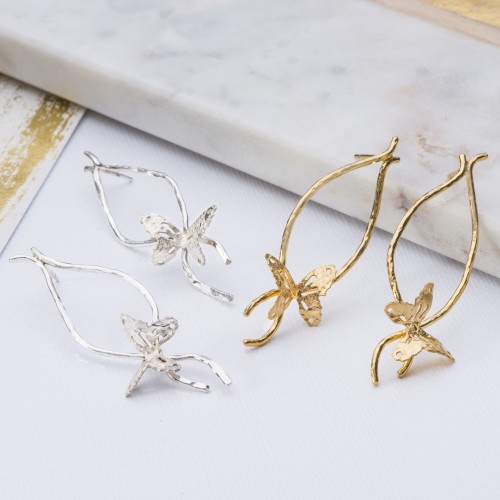 Beautiful handmade butterfly drop earrings