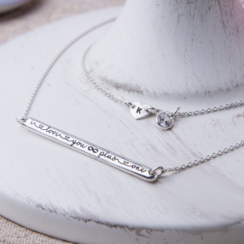 Love you infinity plus one necklace. perfect gift for a loved one, handmade especially for you.
