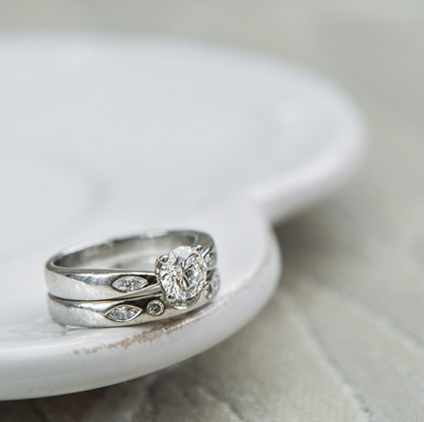 Bespoke Platinum and diamond wedding and engagement ring